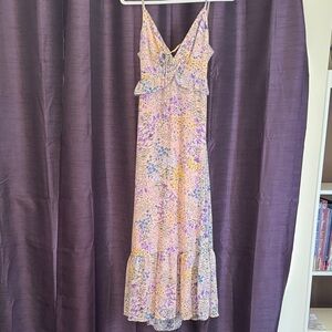 She + Sky Floral Maxi Dress in Purple and Yellow